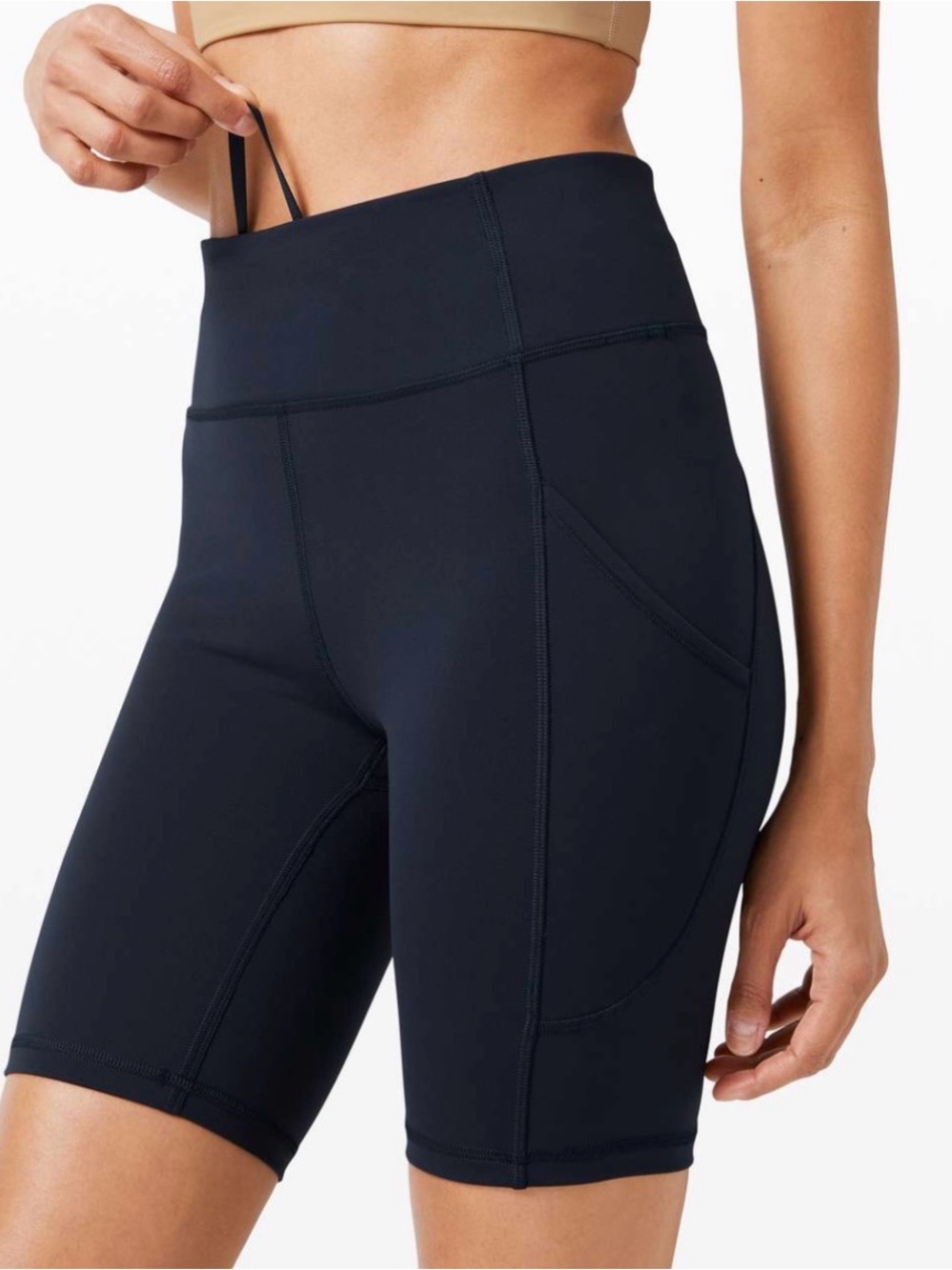 Lululemon Invigorate High-Rise Short 8”Women's Size 6 Navy Active Gym Biker